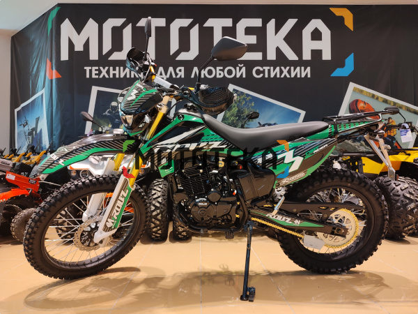 Мотоцикл кроссовый / эндуро ROLIZ (Ролиз) SPORT - 003 RRC (ZS172FMM-5 Big Bore) зеленый/чёрный с ПТС | Мототека
